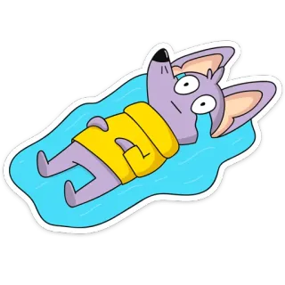 😭 0331b72f 卡通, 老鼠, 动物, 放松, 休闲, 水, 漂浮 whatsapp sticker