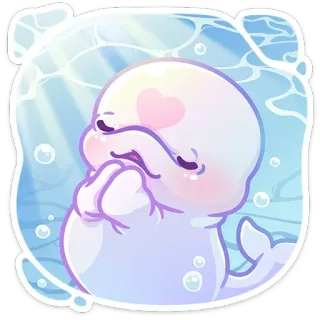 🙏 1aeed9f5 seal, cute, animal, kawaii, cartoon, heart, water, bubble telegram sticker