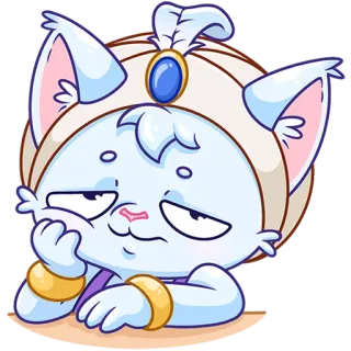 🙄 63b5712c cat, cartoon, animal, sticker, expression, cute whatsapp sticker