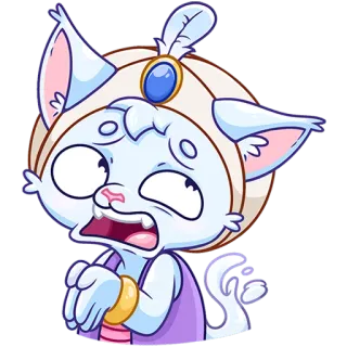 🙄 a12c573b cat, cartoon, sticker, animal, cute, funny, expression whatsapp sticker