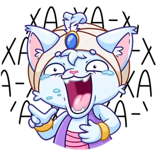 😂 a660792a cat, cartoon, funny, meme, laughing whatsapp sticker