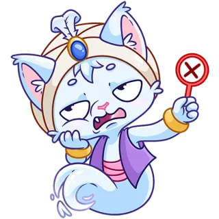 🙄 d5993a47 cat, no, reject, decline, error, cross, disapprove whatsapp sticker