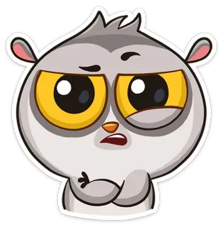 😕 039b5c46 animal, cartoon, cute, expression, emoticon, sticker telegram sticker