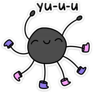 ☺️ afb0be15 yu-u-u mignon, kawaii, dessin animé, personnage, blob, amusant telegram sticker