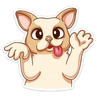 🤤 bb09ca7e 狗, 小狗, 可爱, 动物, 宠物, 卡通 telegram sticker