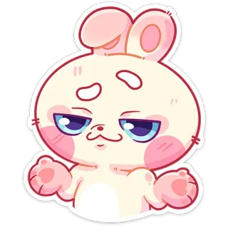 🤷‍♀️ dde85a22 กระต่าย, น่ารัก, สัตว์, การ์ตูน, สติกเกอร์ telegram sticker
