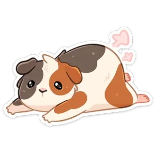 💨 6c87ca9d морская свинка, милый, животное, питомец, мультик, грызун telegram sticker
