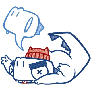 😵 0105c33b Kreskówka, Postać, Zwierzę, Kapelusz, Martwy, Oczy X telegram sticker