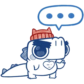 💬 556dcd3f ... dinozaur, kreskówka, zwierzę, słodki, naklejka telegram sticker