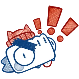 🤬 801f3fea kreskówka, ilustracja, potwór, stworzenie, zwierzę, postać telegram sticker