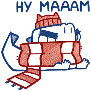 🧣 8bedcf2e HY MAAAM kreskówka, krokodyl, zima, szalik, czapka, zwierzę telegram sticker