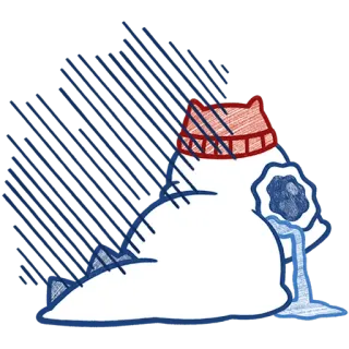 😭 9a9f597c foka, zwierzę, smutny, płaczący, kreskówka, kawaii telegram sticker