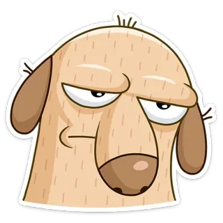 😕 2b0455de dog, cartoon, angry, funny, animal, meme telegram sticker