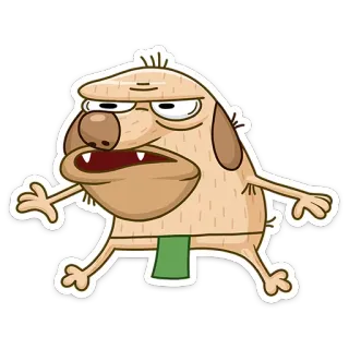 🐵 755a7d4a cartoon, dog, funny, animal, sticker telegram sticker