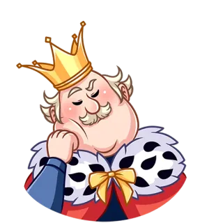 😤 00ed0d59 国王, 皇冠, 皇室, 卡通, 皇家, 君主 telegram sticker