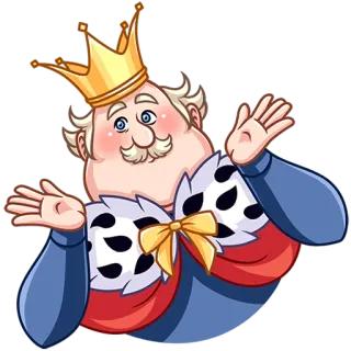 🤷‍♂️ 48584a23 国王, 皇家, 皇冠, 卡通, 皇室, 角色, 老, 统治者 telegram sticker