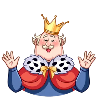 👐 6e71c0c0 国王, 卡通, 皇室, 皇冠, 角色, 国王 卡通 telegram sticker