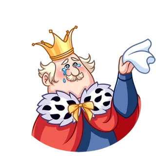 😭 79f7226c 国王, 哭泣, 悲伤, 皇家, 哭, 卡通, 情感 telegram sticker