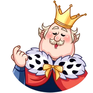 🤏 b2458f01 国王, 皇室, 皇冠, 皇家, 卡通, 手势, 钱 telegram sticker