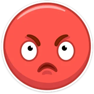 😡 1a4c083a emoji, angry, red face, expression, emoticon, frustrated telegram sticker
