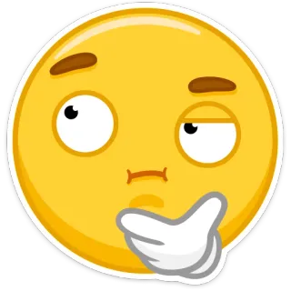 🤔 2f616eef emoji, thinking, pondering, questioning, unsure telegram sticker