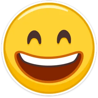 😄 34761032 emoji, smile, happy, face telegram sticker