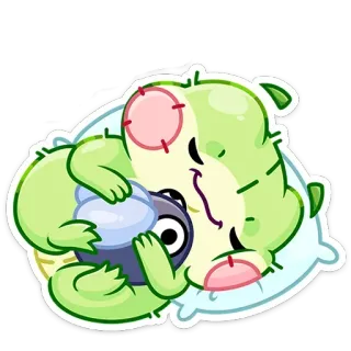 😴 53ce0205 sonno, cuscino, cartone animato, carino, personaggio, dormire, sognare telegram sticker