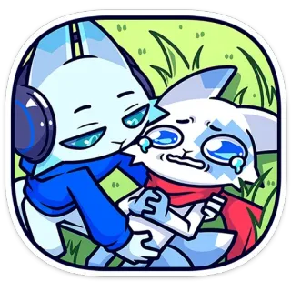 🥺 7d93f6e4 ステッカー, 悲しい, 泣く, 慰め, 漫画, キャラクター, かわいい telegram sticker
