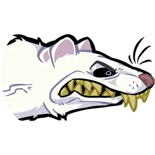 😡 94a7c213 furetto, donnola, cartone animato, animale, roditore, creatura telegram sticker