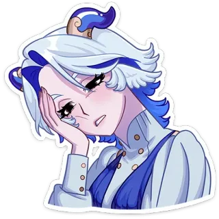 🫠 127a7896 anime, sticker, frustrated, headache, character, digital art whatsapp sticker