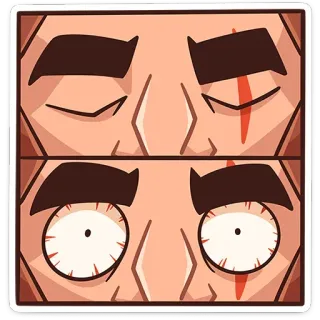 🤪 984b2137 глаза, эмоция, в шоке, нервный, расстроен telegram sticker