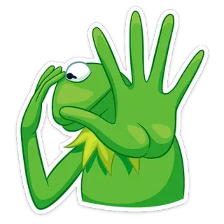 🙅‍♂️ c773ac6a Kermit kermit, muppet, meme, rana telegram sticker