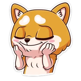 ☺️ 3abd86f3 anjing, hewan, lucu, meme, senang, Shiba Inu, anak anjing telegram sticker