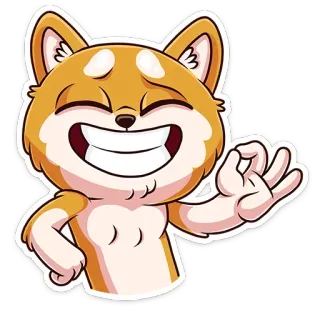 👌 fa7bd24a anjing, gestur ok, hewan, emoji, ilustrasi, anjing kartun telegram sticker