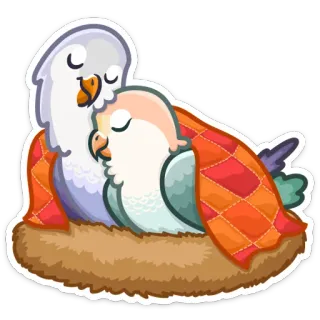 Неразлучники telegram stickers