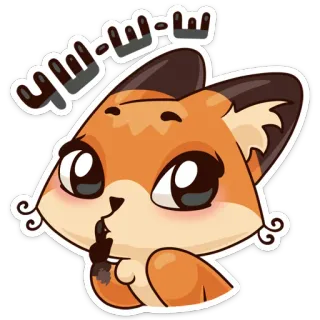 😶 4c27df38 yummy renard, mignon, kawaii, délicieux, manger, dessin animé telegram sticker
