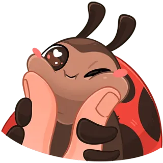 🤗 545a4a29 божья коровка, насекомое, милый, каваий, животное, мультик telegram sticker
