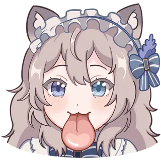 😛 31f8785a Аниме, Девушка, Мультфильм, Милый, Персонаж, Наклейка telegram sticker