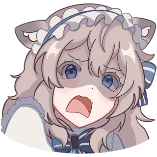 😨 e41be501 девушка аниме, в шоке, встревожена, расстроена, милая, каваий, испугана telegram sticker