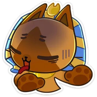 😨 3048aa9b แมว, อียิปต์, การ์ตูน, สัตว์, สฟิงซ์, น่ารัก, สติกเกอร์ telegram sticker