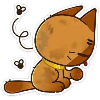 😵 348195b1 แมว, แมลงวัน, สัตว์, น่ารัก, การ์ตูน, สัตว์เลี้ยง telegram sticker