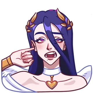 🤪 31e6ef71 kobieta, kreskówka, postać, ucho, twarz telegram sticker