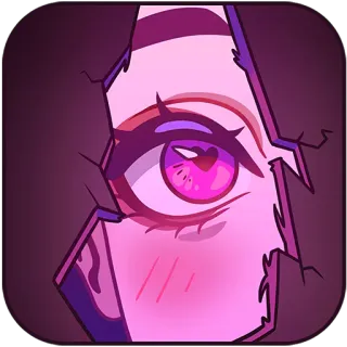 👁 34ed72ff oko, anime, manga, różowy, słodki telegram sticker