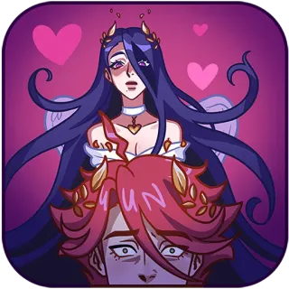 🥰 ed3ccf4b naklejka, postać, miłość, sztuka, kreskówka, ilustracja telegram sticker