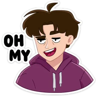 😏 0ee74653 OH MY oh mijn god, cartoon, grappig, meme, uitdrukking telegram sticker