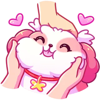 🥰 201be758 chó, dễ thương, động vật, chó con, hoạt hình, hồng, trái tim, kawaii telegram sticker