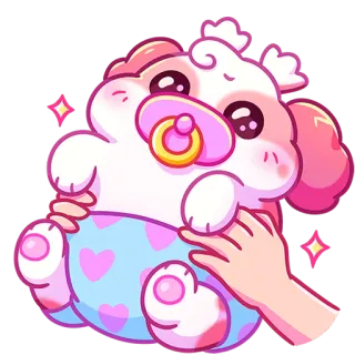 👼 56a05967 Baby, Cartoon, Niedlich, Säugling, Schnuller, Windel telegram sticker