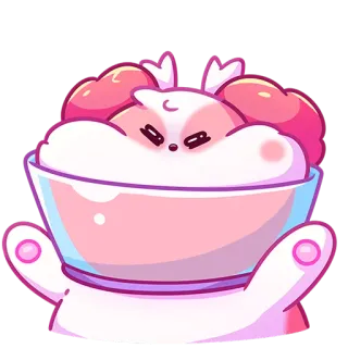 😤 be9d0a7b Hund, niedlich, rosa, Cartoon, entzückend, Welpe telegram sticker