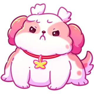 🤨 ca27a768 Hund, süß, Haustier, Cartoon, Aufkleber, Tier, Welpe telegram sticker