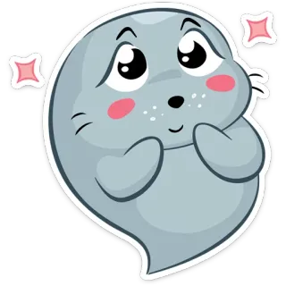 ☺️ c404c367 물범, 동물, 귀여운, 카와이, 만화, 스티커 telegram sticker